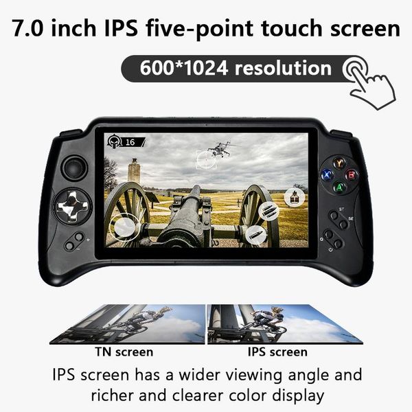 

portable game players powkiddy x17 android 7.0 handheld console 7-inch ips touch screen mtk 8163 quad core 2g ram 32g rom retro