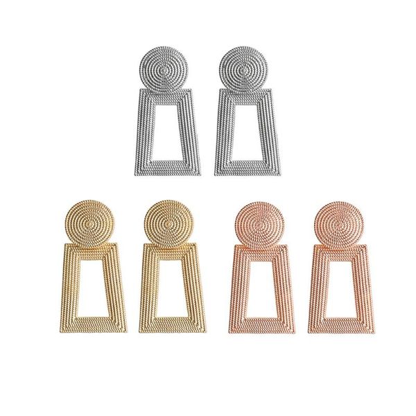 

stylish modern gold earrings for women geometric western african bold fashion jewelry 2021 stud, Golden;silver