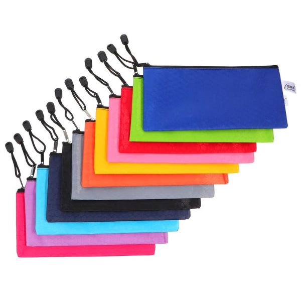 

storage bags 12pcs zipper a6 file pouch portable stationery mixed color