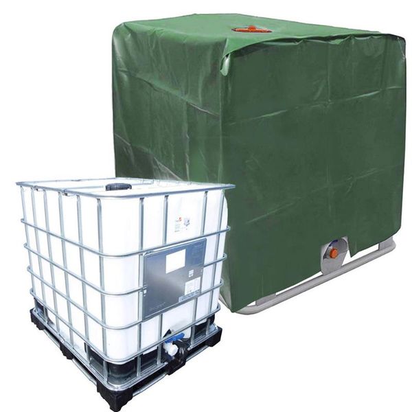

shade ibc container protective cover aluminum foil waterproof dustproof rainwater tank oxford cloth uv protection hood 1000l green