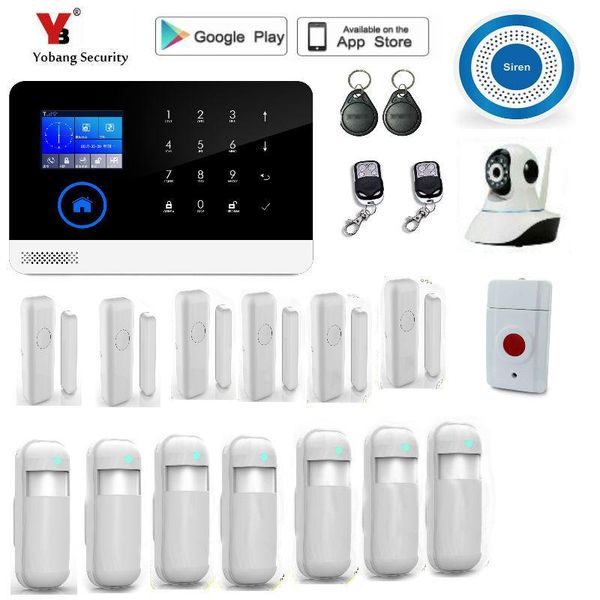 

yobang security wifi gsm 3g alarm systems home system app control wirelress diy kit