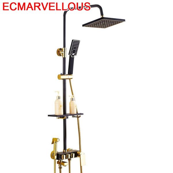 

doucheset salle bain preto panel electrica colonne regadera de ducha douche eletrico do banheiro chuveiro bathroom shower system sets