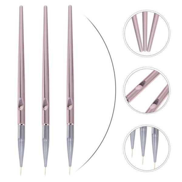 

nail polish 3pcs art brush manicure painting diy supplies