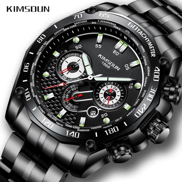 

wristwatches men's watch quartz black sports stainless steel wristwatch waterproof calendar chronograph luminous male, Slivery;brown