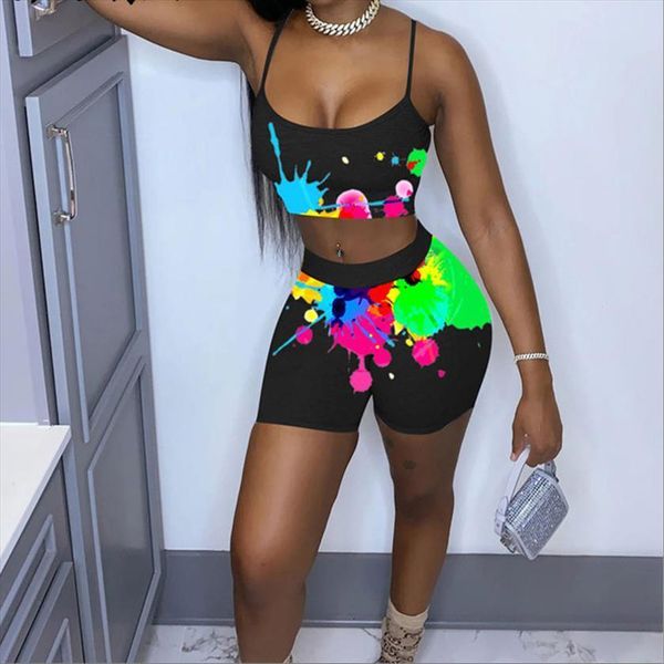 

mini bar shorts two piece women tracksuits set tube party plus bodycon tank pants clubwear skinny summer clothes, Gray