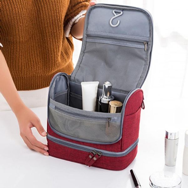 

cosmetic bags & cases cable storage bag digital pouch case gadget organizer waterproof oxford travel for women/men make up