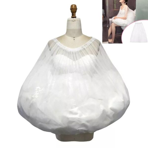 

skirts arrival underskirt white s-xl gathering bridal helper buddy wedding dress gown slip petticoat save you from toilet water, Black