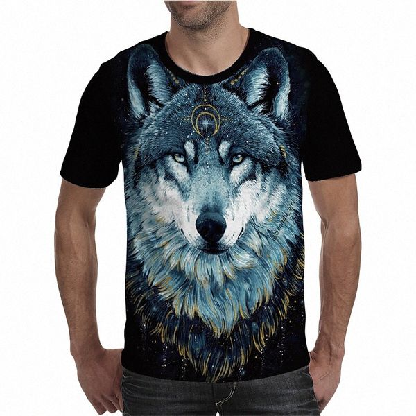 

men's daily t shirt shirt 3d print graphic animal plus size print short sleeve elegant exaggerated round neck green g6fy#, White;black