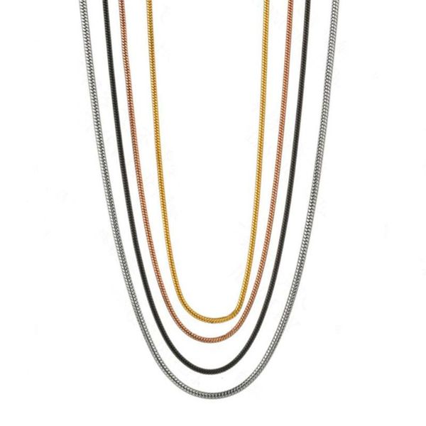 

stainless steel width 0.9/1.2/1.5mm snake chain necklace for women men gift pendant jewelry various length drop chains, Silver