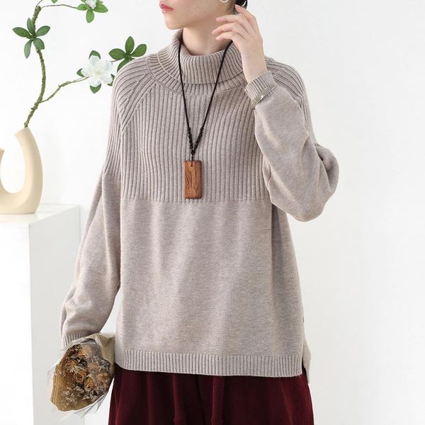 

women's sweaters winter turtleneck womens solid sweater femme korean cashmere warm knitted pullover autumn 2021 loose christmas jumper, White;black