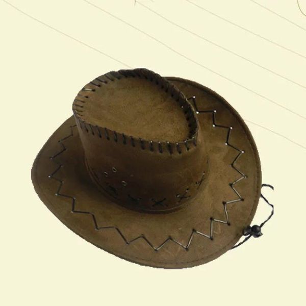 

fashion women men retro western cowgirl cowboy cap head wear wild west hats caps &, Yellow