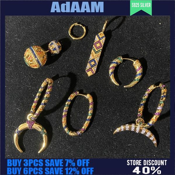 

stud s925 sterling silver colorful tribal earrings female fashion classic fine jewelry golden yellow bohemian style banquet gift, Golden;silver