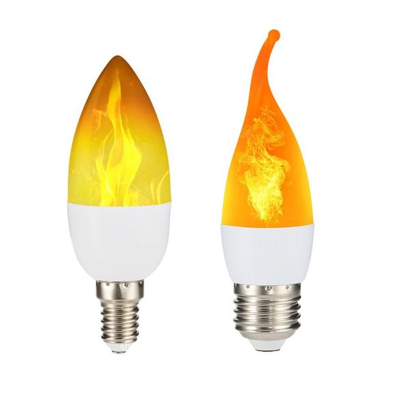

led simulated flame bulbs 5w e14 e27 b22 85-265v luces home electronic accessories lamp light effect lampada