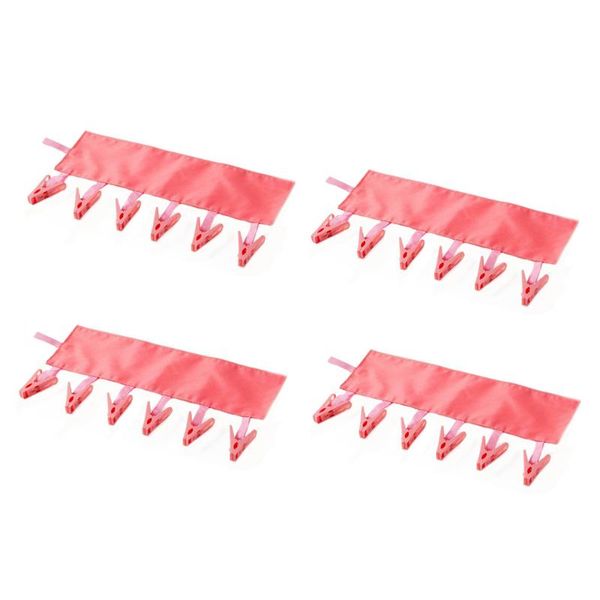 

portable cloth hanger drying rack foldable socks underwear clothes towel clip multifunctional travel bathroom peg hangers & racks
