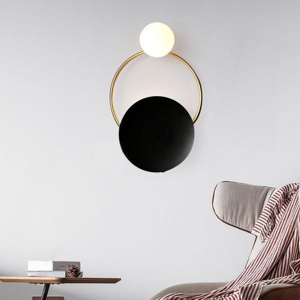 

nordic led glass ball luminaria penteadeira wall light de parede beside lamp bedroom