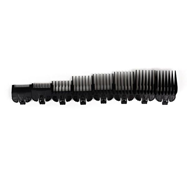 

hair clippers 8 pcs clipper limit comb guide attachment size barber replacement 1.5/3/4.5/6/10/13/19/25mm,black