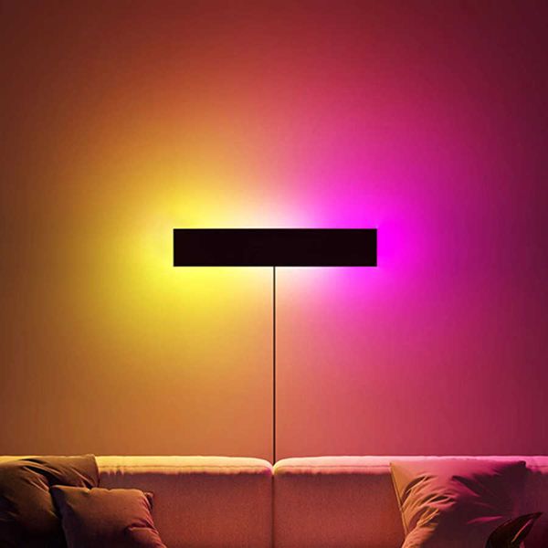Modern RGB LED Duvar Lambası Yatak Odası Başucu, Oturma Odası Duvar Işık Renkli Ofis Yemek Odası Kapalı Parti Aydınlatma Armatürleri 210724