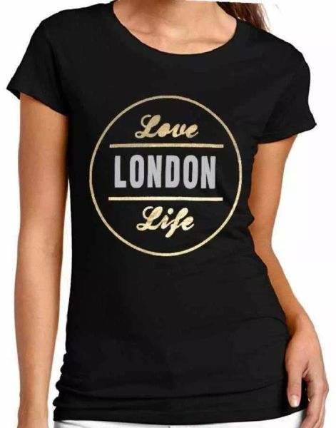 

love london life tees graphic design quality souvenir t.shirts, White;black