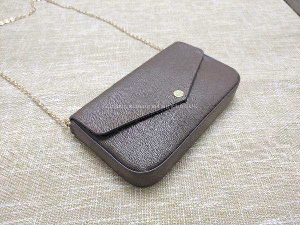 

women shoulder bags fashion 3pcs/set handbags purse leather chain lady bag card holder wallet 8color