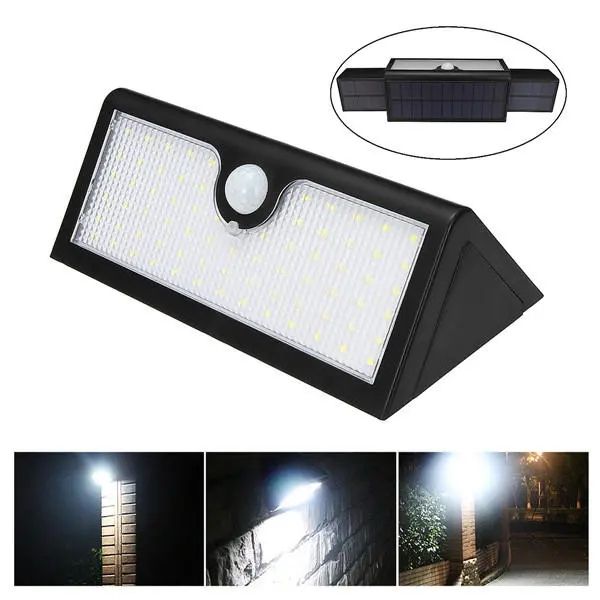 

71 led solar lights outdoor waterproof wall lamp for home garden security