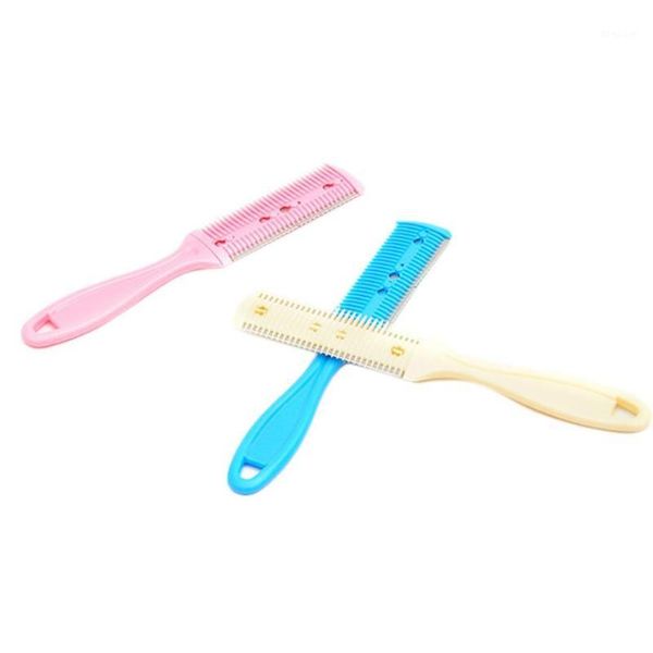 

wholesale barber scissor hair cut style razor magic blade comb haircut tool fine care feb201, Silver