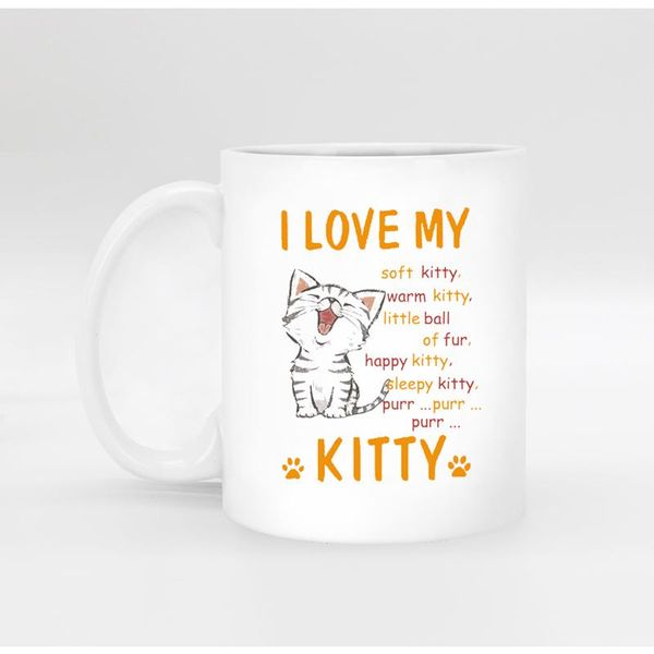 

mugs porcelain cat white coffee mug tea cup for birthday christmas gifts i love my kitty