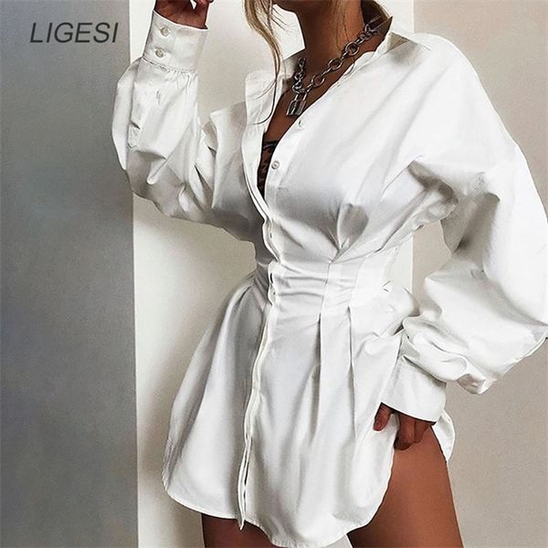 

batwing sleeve white mini dress women casual office lady pleated shirt dress bandage party club bodycon elegant dress, Black;gray