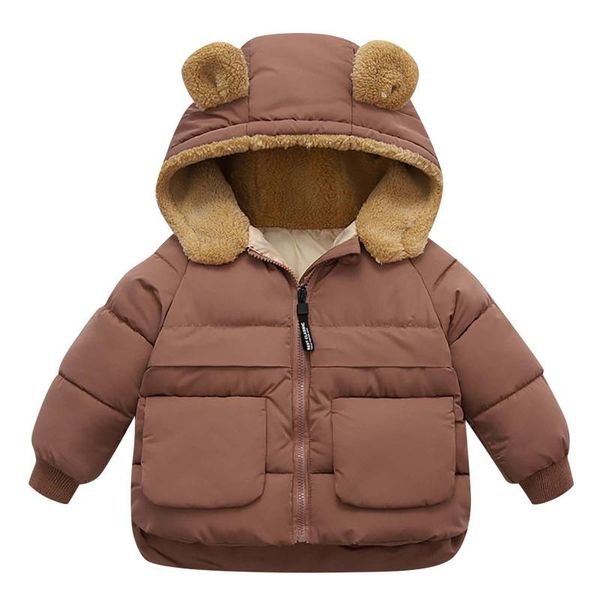 

down coat born winter autumn baby girls hooded jacket bear ears warm toddler coats children outerwear boys kids jackets, Blue;gray