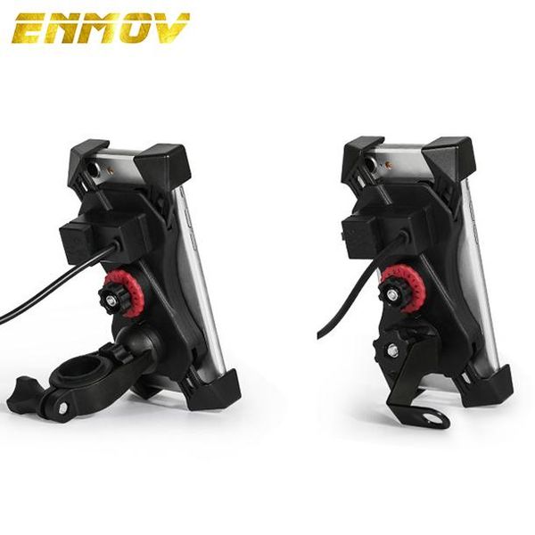 

cell phone mounts & holders enmov eagle claw stable design rechargeable bicycle bike holder handlebar rearview mirror mount motorcycle stand