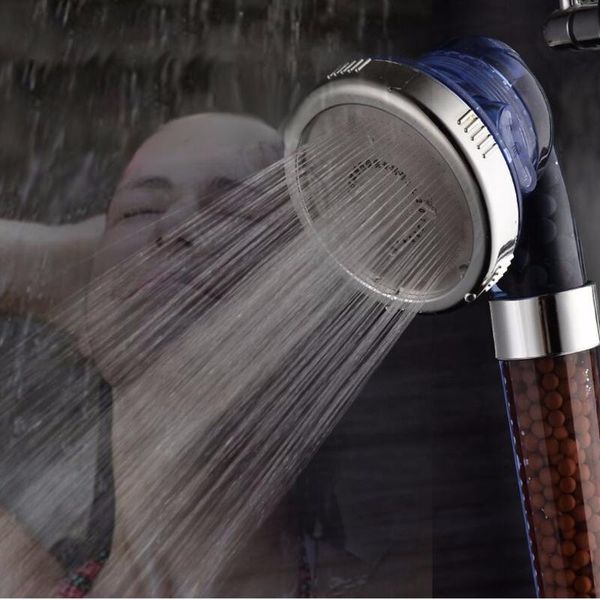 

bathroom shower heads adjustable jetting healthy negative ion spa filter high pressure water saving handheld head with hose