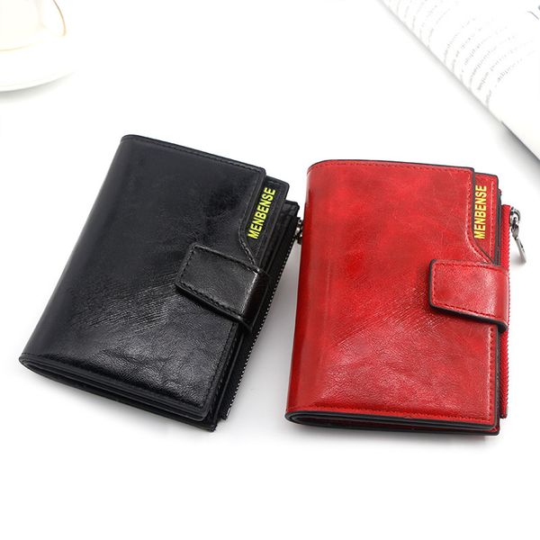 

new fashion simple solid color women's multi card hand bag change wallet, Red;black