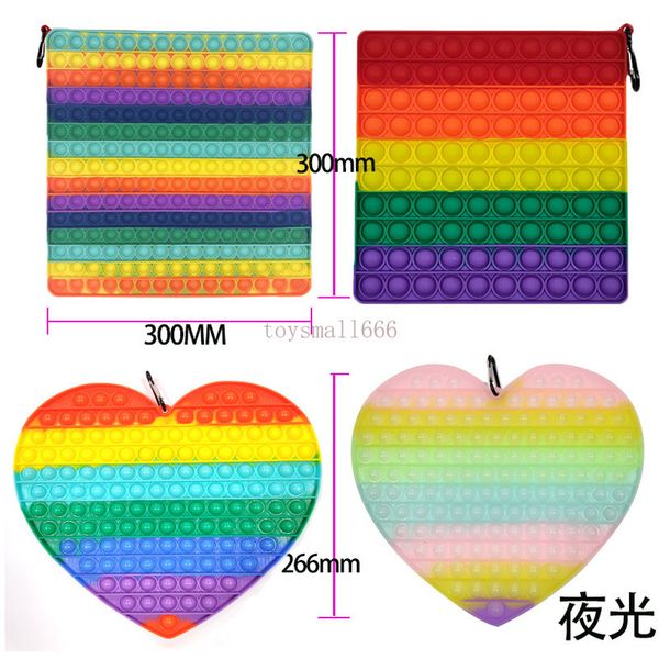 

30cm big size luminous msxf it fidget glow in the dark fidget toy push bubble fidget sensory stress relief toy fast delivery