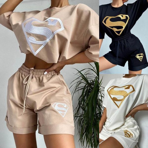 

women's tracksuits fashion sportwear women patchwork suits workout sports strings vest crop casual two-piece shorts drawstring set, Gray