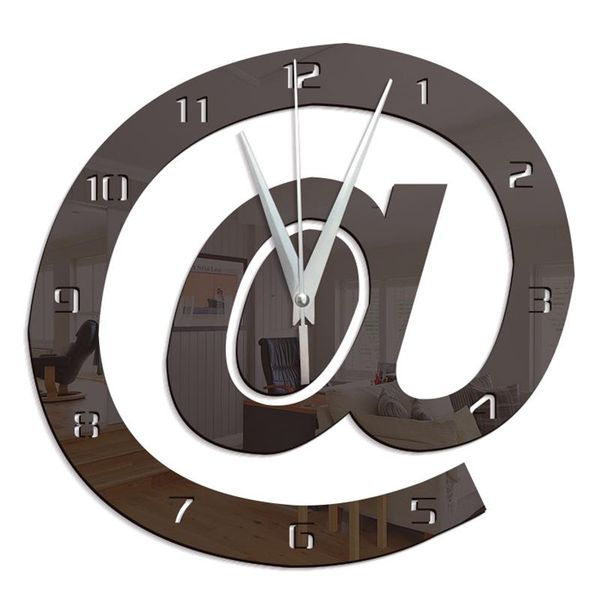 

wall clocks letter shape 3d digital clock large decorative modern design big silent acrylic kitchen watch mural for home decor 60057