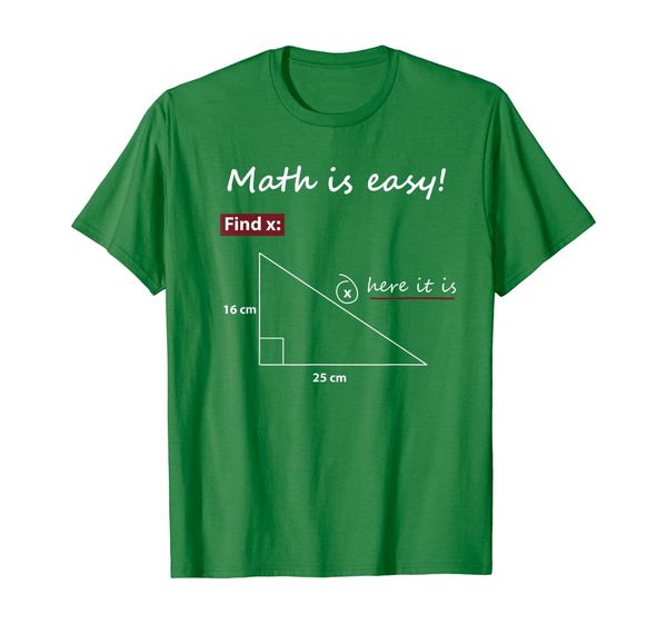 

math is easy t-shirt find x here it is shirt, White;black