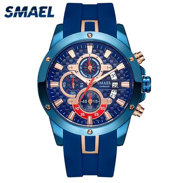 

wristwatches luxury fashion watch men watches smael mechanical business watches9087 waterproof relogio masculino, Slivery;brown