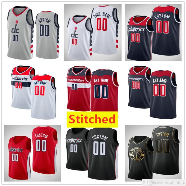 

stitched basketball jerseys bradley beal thomas bryant davis bertans robin lopez ish smith rui hachimura deni avdija raul neto garrison math, Black;red