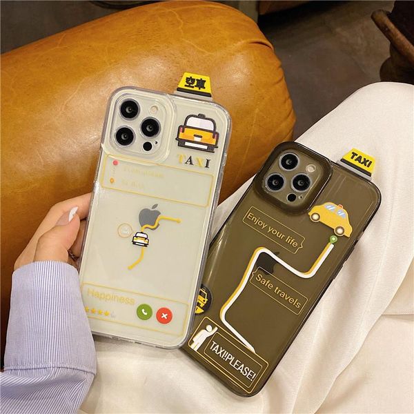 

cell phone pouches korean creative 3d taxi case for 12 pro max 11 7 8 plus x xr xs se2 proof back covers