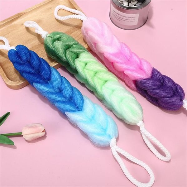 

exfoliate bath ball tubs skin care towel body cleaning mesh shower sponge bubble back brush bathroom accessories