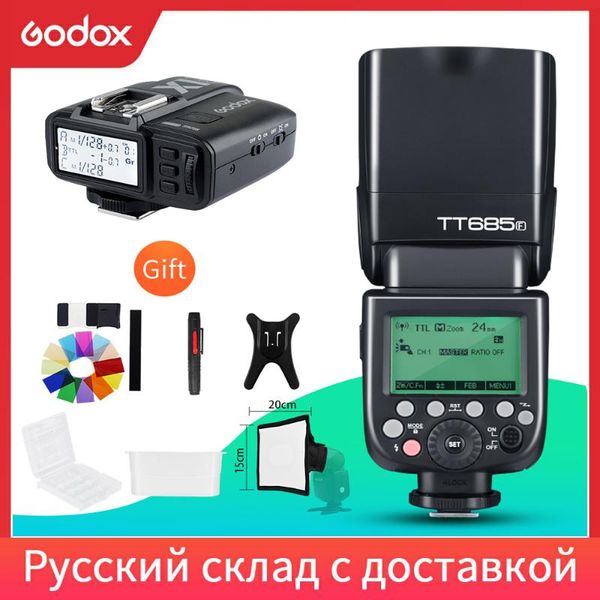 

godox685f 2.4g hssl gn60 flash speedlite+ x1t-f trigger transmitter kit for fuji x-pro2/x-t20/x-t1/x-t2 flashes