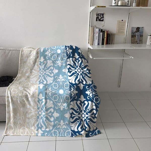 

leisure blankets stripes classical blue home textiles sofas children's bedroom for travel special throw blanket warm flannel
