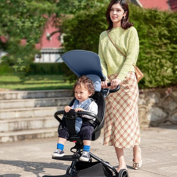 

baby stroller artifact ultra-light folding children two-way high landscape strollers#