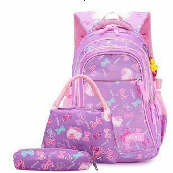 

luxury handbags bow three piece set lovely female student backpack korean version campus college style large capacity schoolbag women's