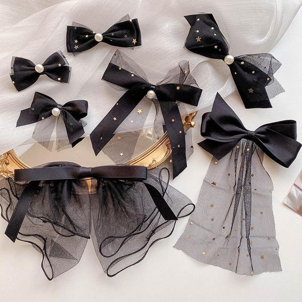 

hair accessories 2021 spring women girls elegant pearls lace bow clips sweet ornament headband hairpins fashion