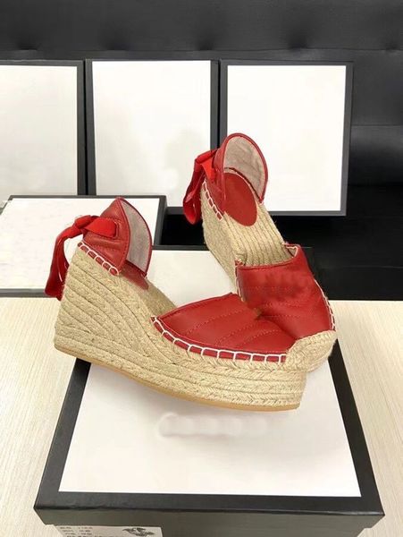 

2021 roman t-strap slope heel sandals designer gladiator women's straw shoes nude extreme high heels large 35-41, Black