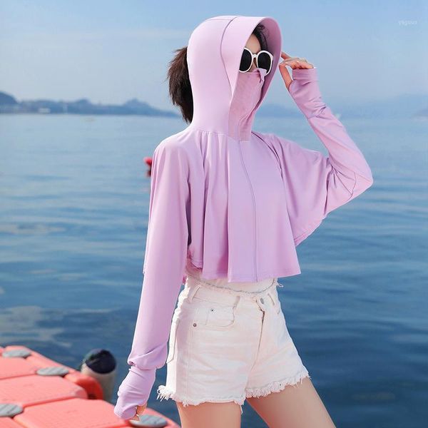 

sun protection clothing women summer outdoor riding uv face wide release car shawl shirt female women's swimwear, White;black