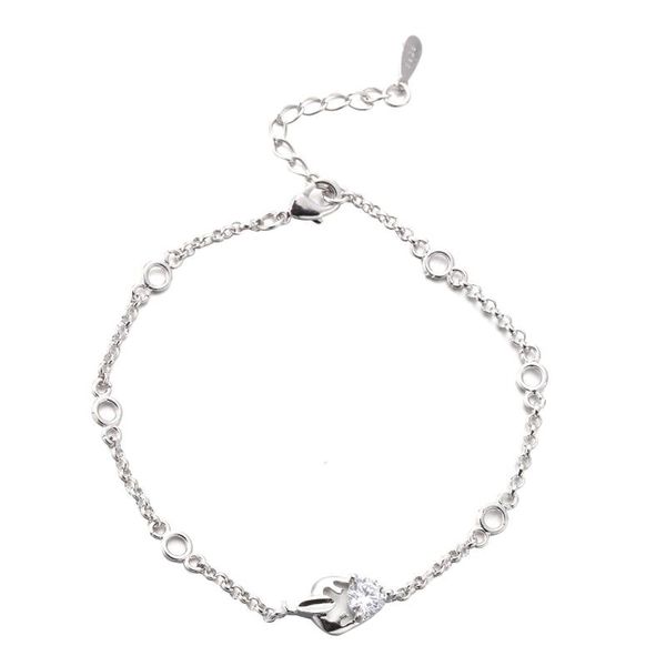 

link, chain 925 sterling silver bracelet fashion chic adjustable stylish simple scorpio 12 constellation statement jewelry hand, Black
