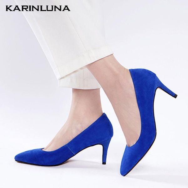 

dress shoes karin brand design kid suede women pumps thin heels pointed toe platform summer woman, Black