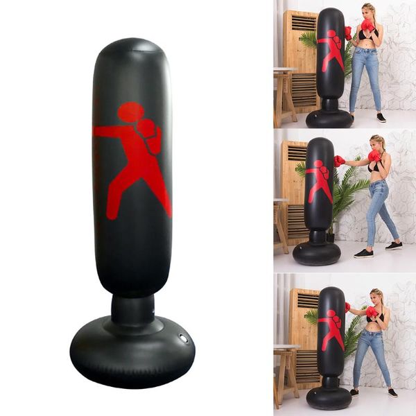 

sand bag fitness children inflatable vertical boxing column tumbler sandbag decompression toy thicken 1.6 meters high