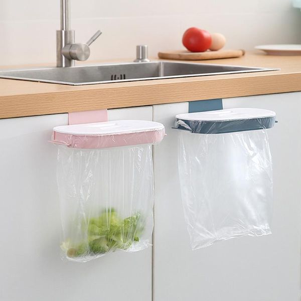 Organização de armazenamento de cozinha portátil lixo de plástico para pendurar gancho de gancho de gancho de pegador de prateleira seca Organzier
